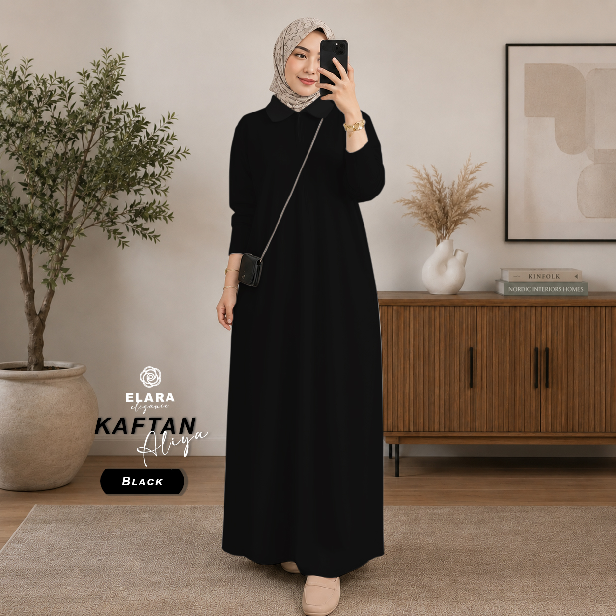 Kaftan Aliya Black