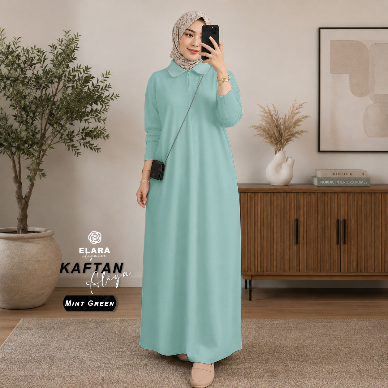 Kaftan Aliya Mint Green