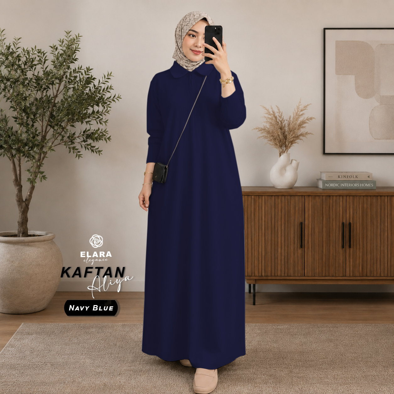 Kaftan Aliya Navy Blue