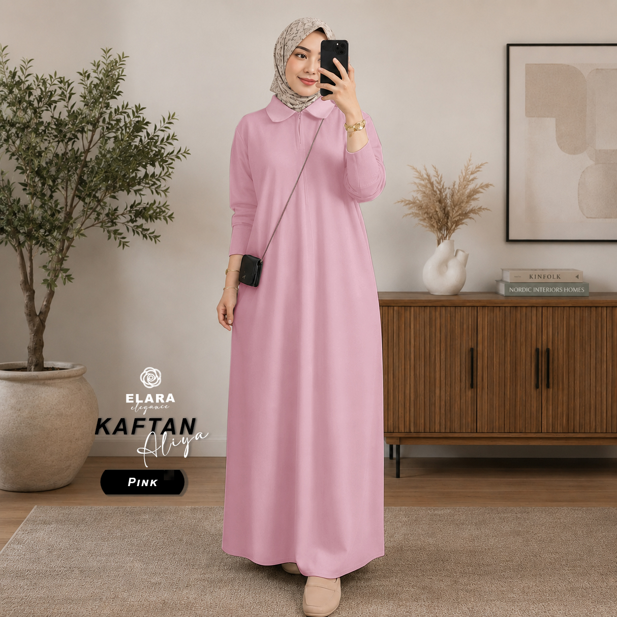 Kaftan Aliya Pink