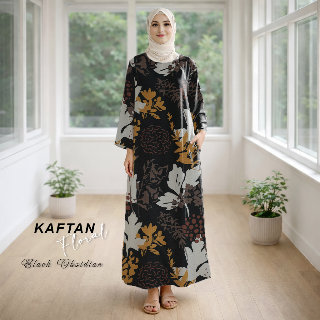 Kaftan Floral Black Obsidian