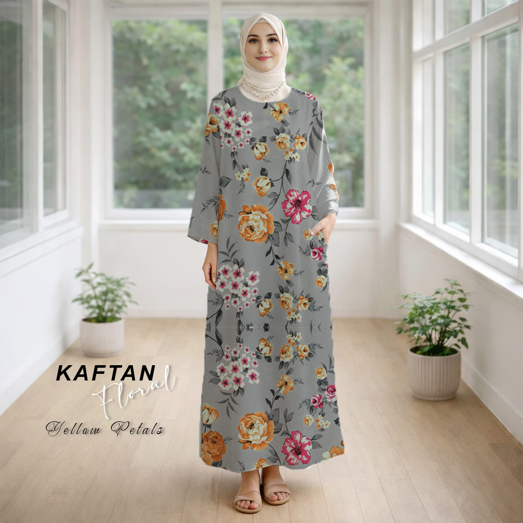 Kaftan Floral Yellow Petal