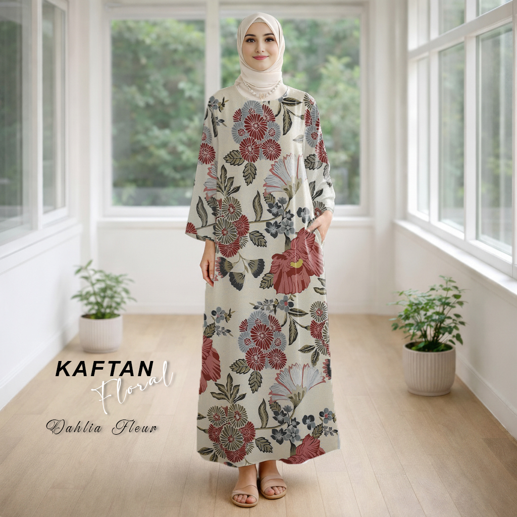 Kaftan Floral Dahlia Fleur