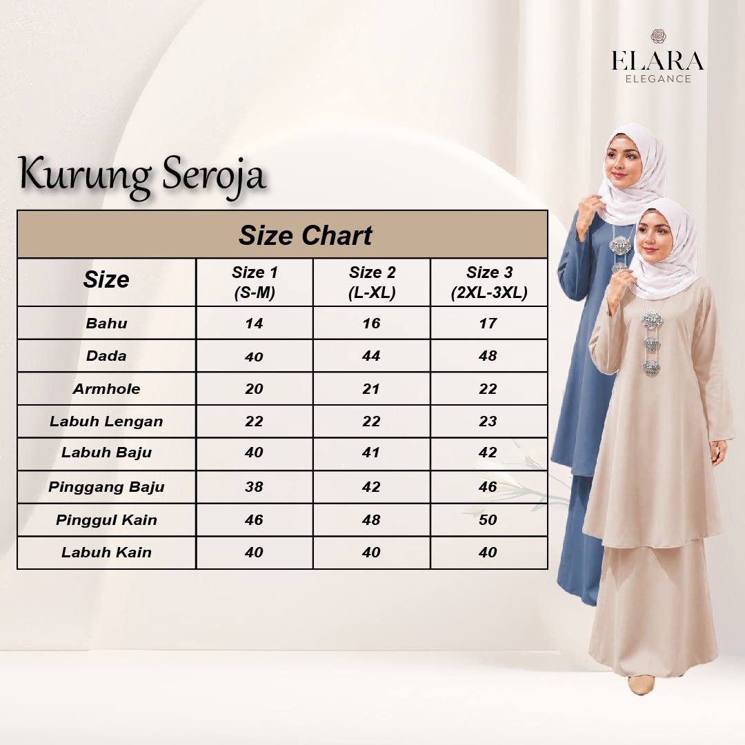 Carta Saiz Kurung Seroja